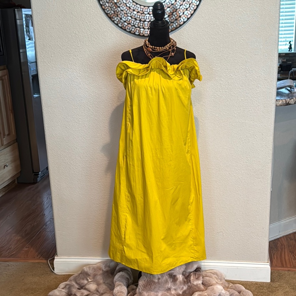 Yellow Off-Shoulder Dress